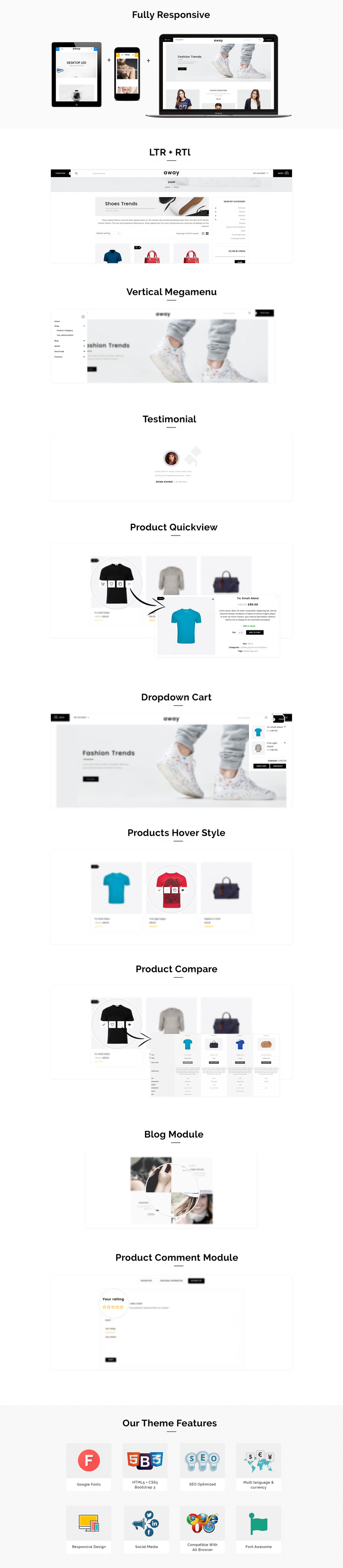 Away Multipurpose Template - Responsive WooCommerce Theme - Features Image 1