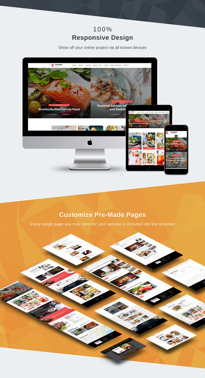 Culinary - Recipe Moto CMS 3-mall #73444 - Funktionsbild 3