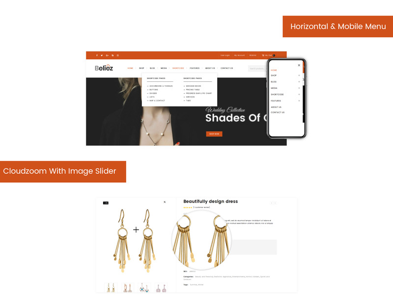Beliez - Tema WooCommerce de joyería - Imagen de características 2