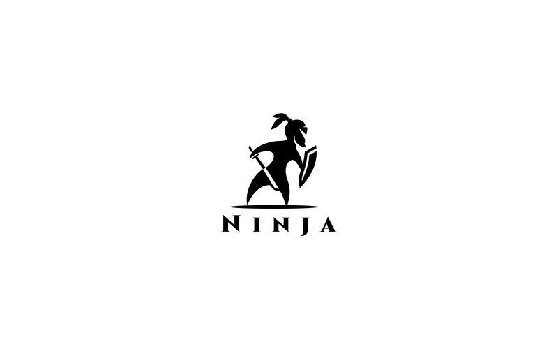 Modèle de logo Warrior Ninja - Caractéristiques de l’image 1