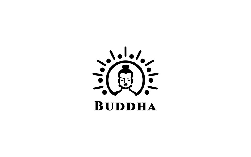 Meditation Logo , Buddha Logo with Line Simple Style Vector Design Stock  Vector - Illustration of idea, abstract: 196412567