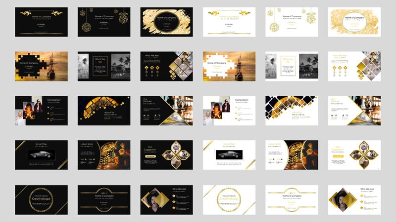 The Elegant PowerPoint template #72012 - TemplateMonster