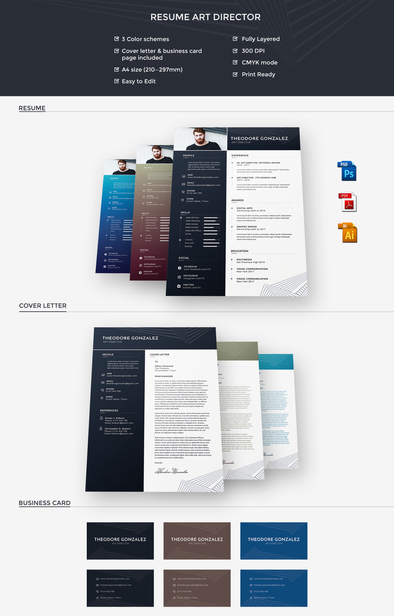 Theodore Gonzalez - Art Director Resume Template