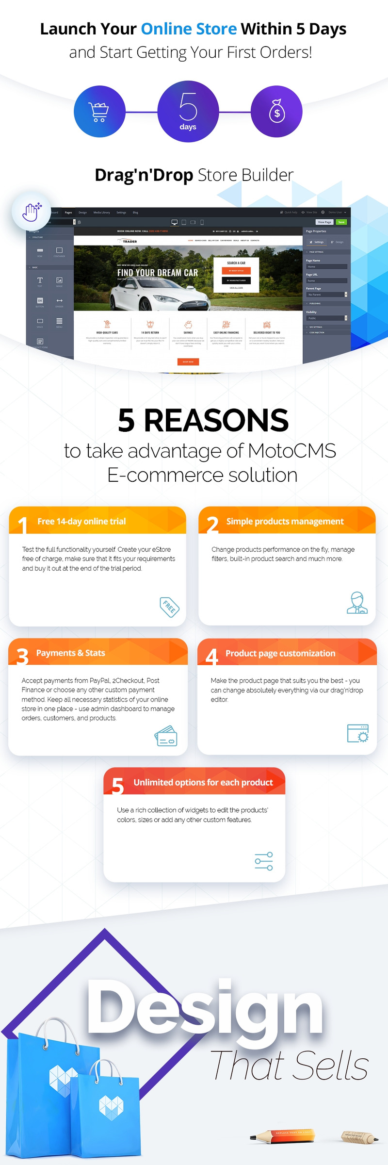 Trader - Car Dealer MotoCMS Ecommerce Template - Features Image 1