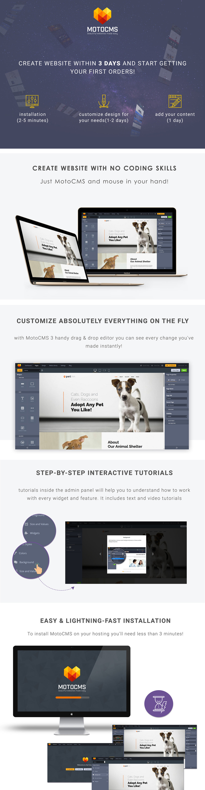 PetInn - Animal Shelter Moto CMS 3 Template - Features Image 1
