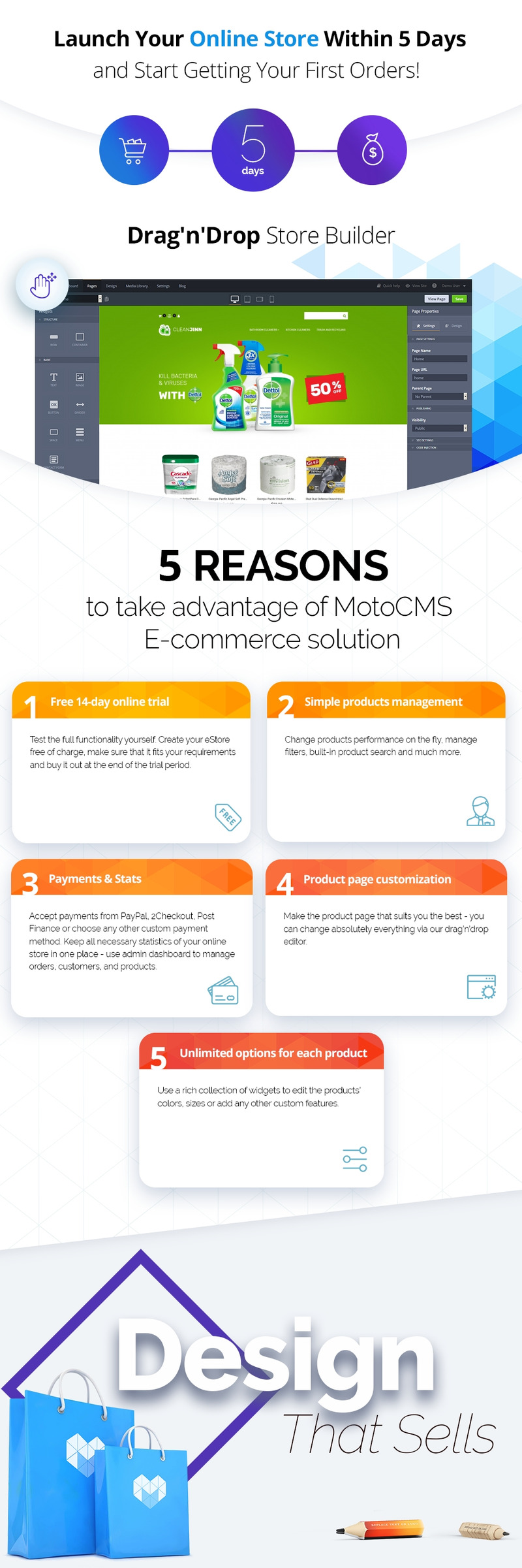 Download CleanJinn - Cleaning Supplies and Tools Store MotoCMS Ecommerce Template | Premium themes & Plugins 1 CleanJinn - Cleaning Supplies and Tools Store MotoCMS Ecommerce Template - Features Image 1