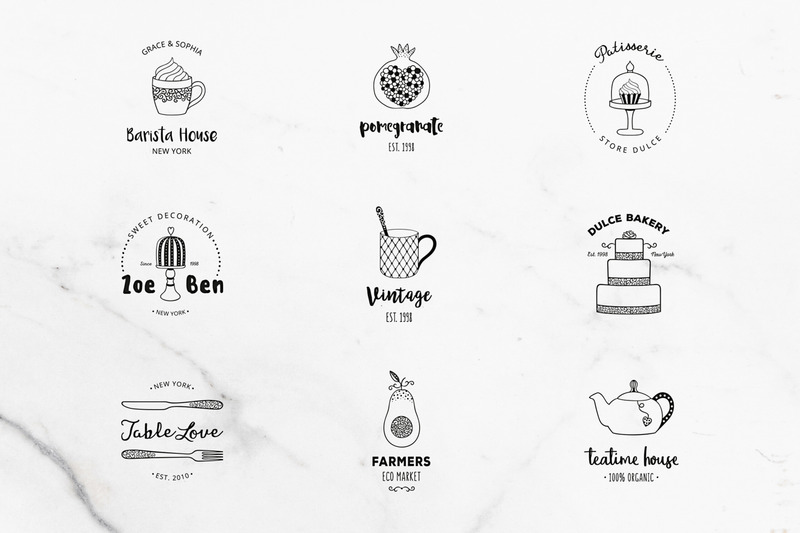 DELICIOUS Premade Logo Set Logo Template - Features Image 1