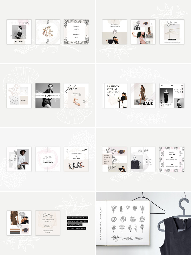 ANIMATED Instagram Posts – Pure Social Media Template - Features Image 1