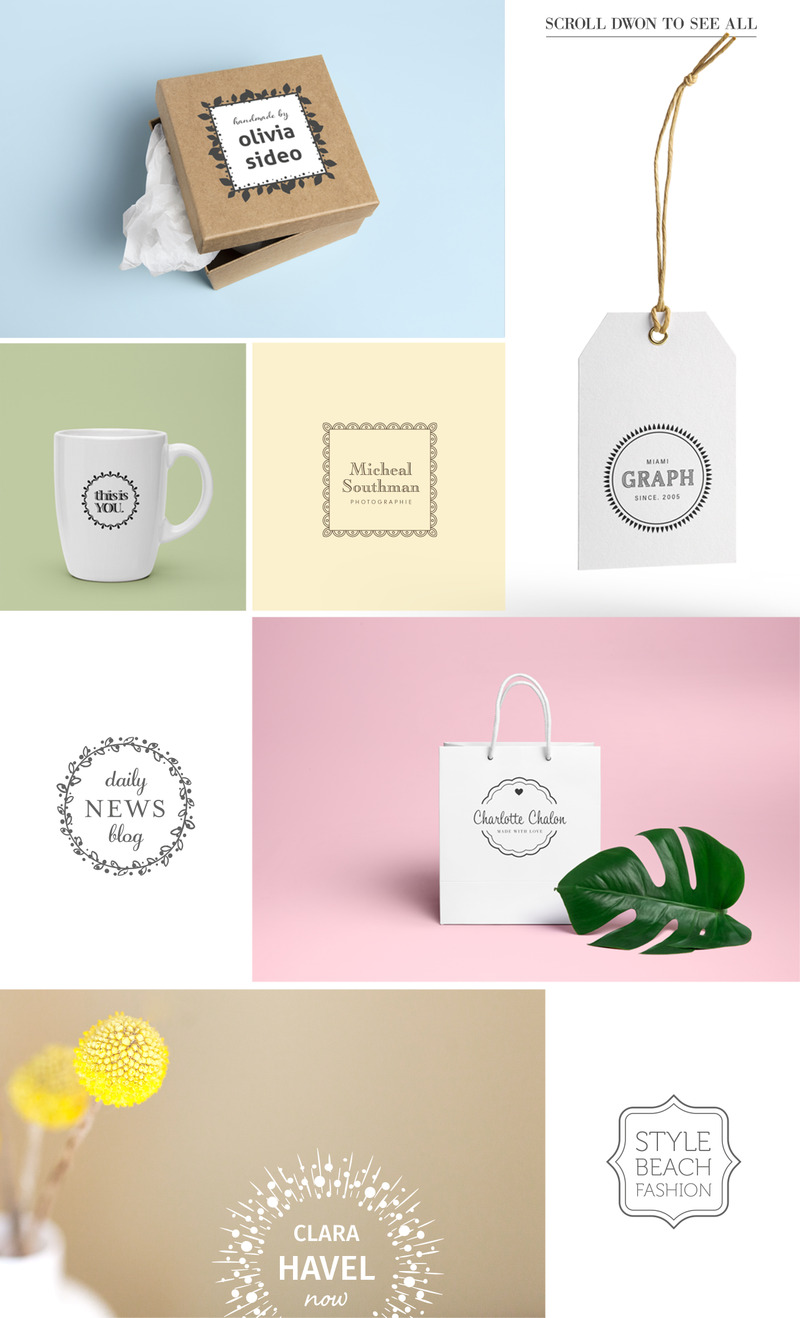 Plantilla de logotipo de 200 logotipos de tipografía - Imagen de características 8