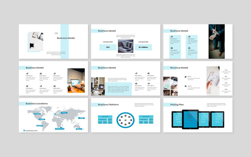 Marketing Strategy - Creative Business Pitch Deck PowerPoint template - Features Image 9