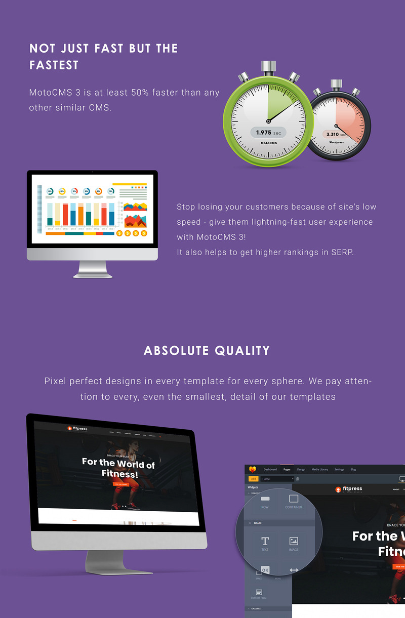 Moto CMS 3 Template namens Fitpress - Fitness & Gym #118524 - Bildeigenschaften 4