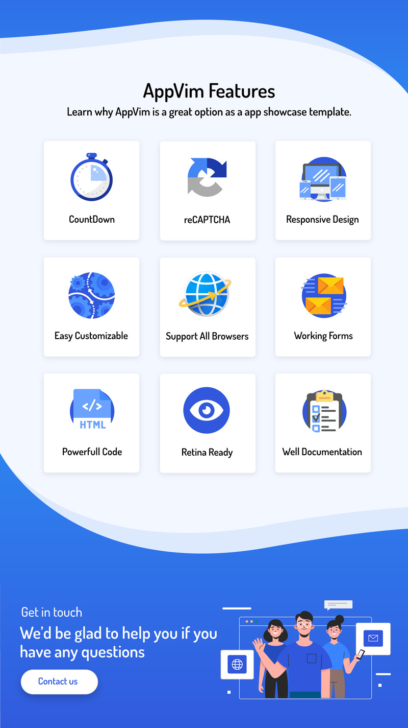 Responsivt AppVim - App Landing Page-mall #122465 - Funktionsbild 3