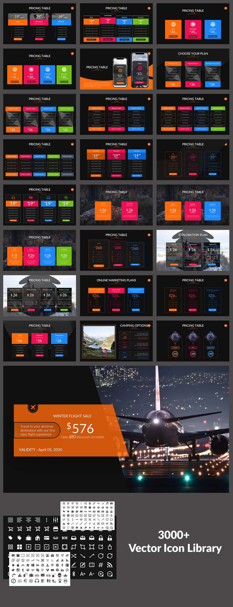 Pricing Table v2.0 PowerPoint Template - Features Image 8