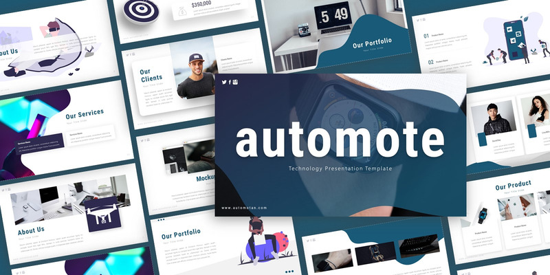Modelo de PowerPoint de apresentação da tecnologia Automote - Features Image 1