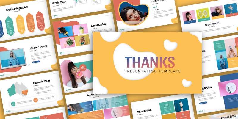 Modello PowerPoint di presentazione creativa Kreiva - Caratteristiche Immagine 1