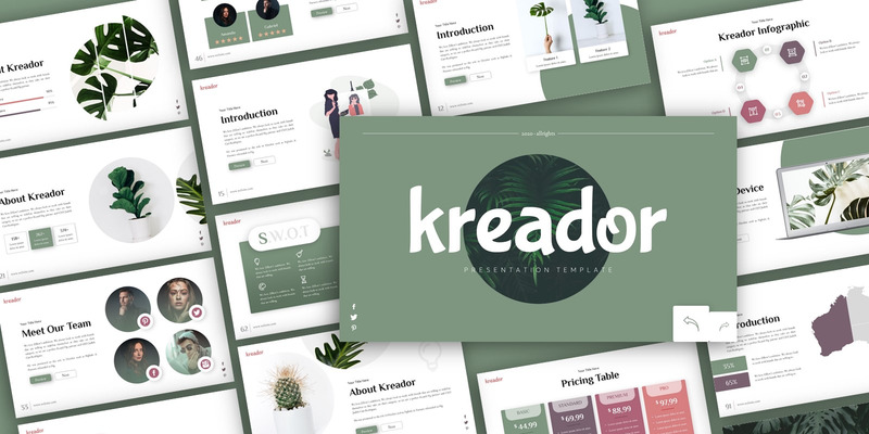 Kreador Creative Presentation Шаблон PowerPoint - Features Image 1