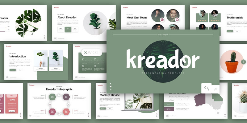 Kreador Creative Presentation Шаблон PowerPoint - Features Image 2