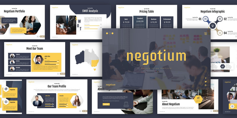 Negotium Zakelijke Presentatie PowerPoint-sjabloon - Features Image 2