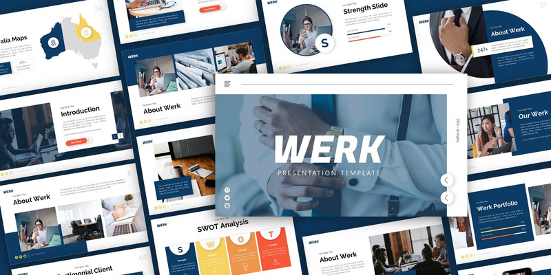 Werk İş Sunumu PowerPoint şablonu - Features Image 1