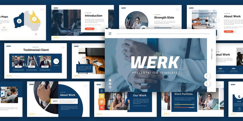 Werk İş Sunumu PowerPoint şablonu - Features Image 2