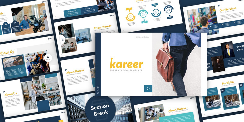 Kareer Zakelijke Presentatie PowerPoint-sjabloon - Features Image 1