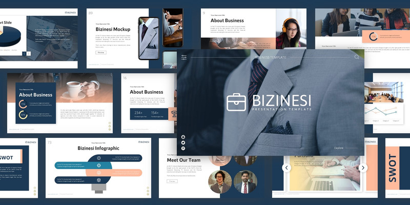 Bizinesi Business Presentation PowerPoint šablony - Features Image 2