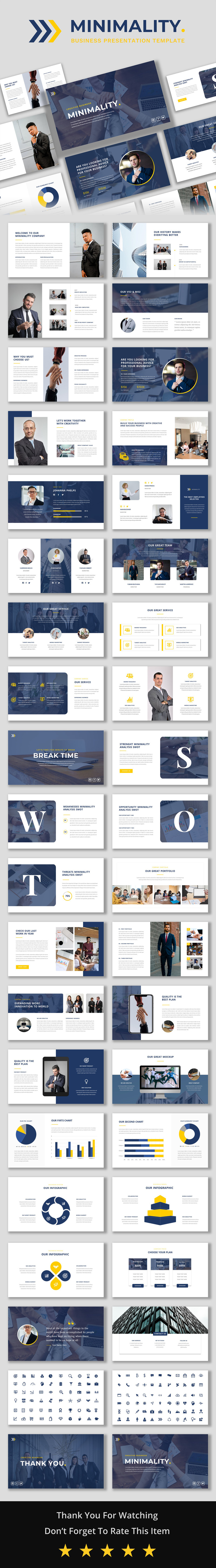 Minimalität - Business Presentation PowerPoint-Vorlage - Eigenschaften Bild 1