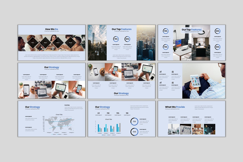 Firmenprofil - Kreativer Geschäftsplan Google Slides - Eigenschaften Bild 2