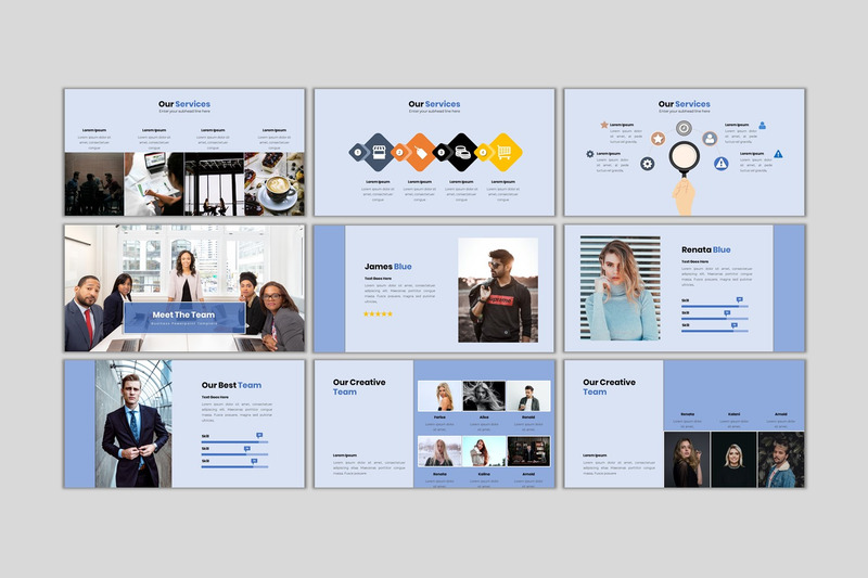 Firmenprofil - Kreativer Geschäftsplan Google Slides - Eigenschaften Bild 5