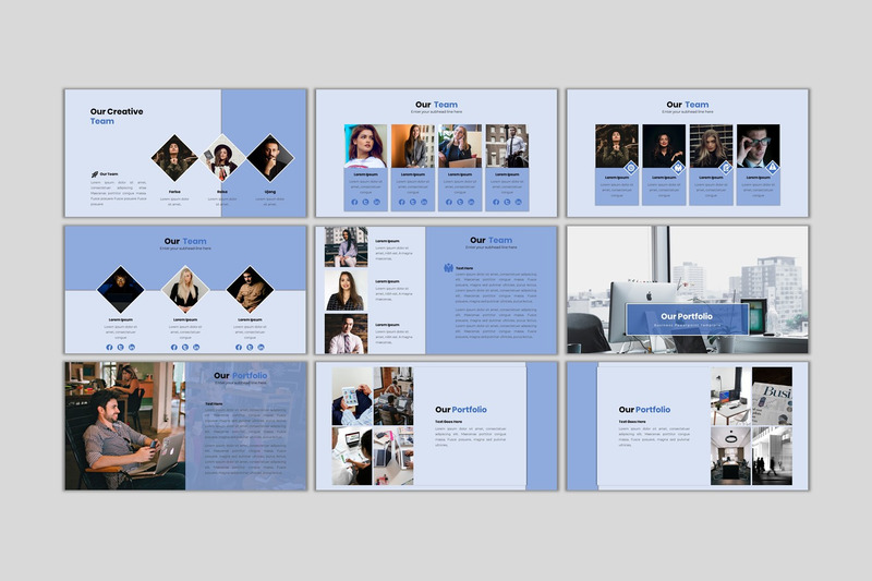 Firmenprofil - Kreativer Geschäftsplan Google Slides - Eigenschaften Bild 6