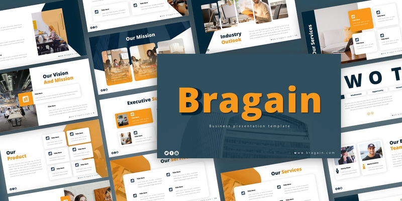Modello PowerPoint di presentazione aziendale di Bragain - Caratteristiche Immagine 1