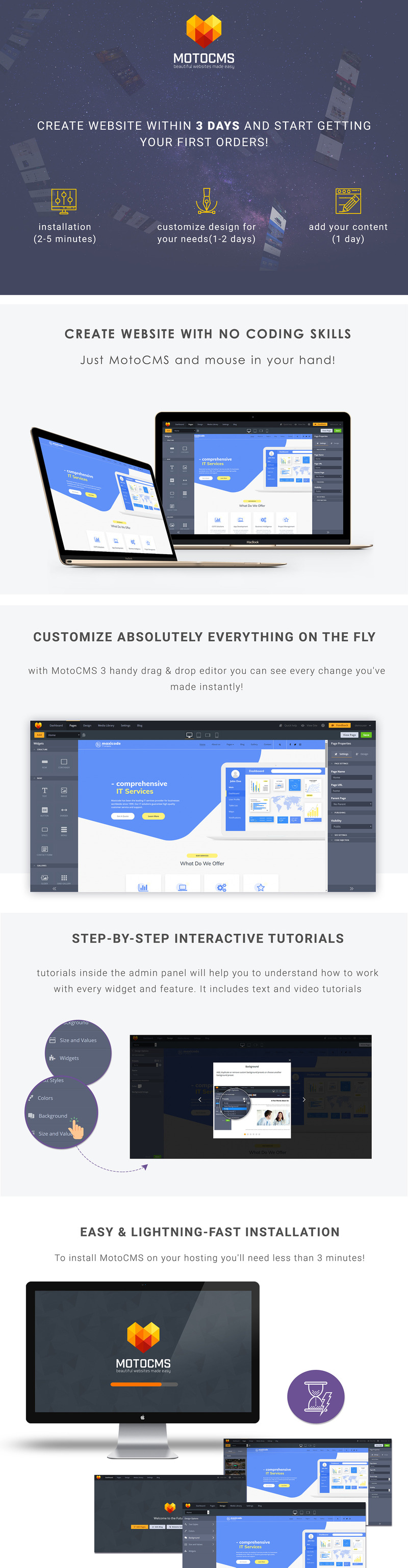 Maxicode - IT Service Moto CMS 3 Template - Features Image 1