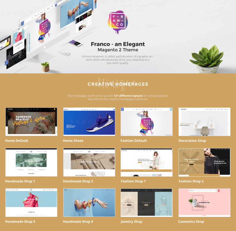 Franco - Elegant Magento 2 and 1 Theme Magento Theme Magento sablon 64158 - Képpel 1