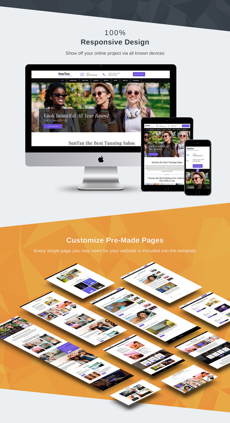 Tema Moto CMS 3 Responsive #75306 SunTan - Tanning Salon - Immagine Caratteristiche 3