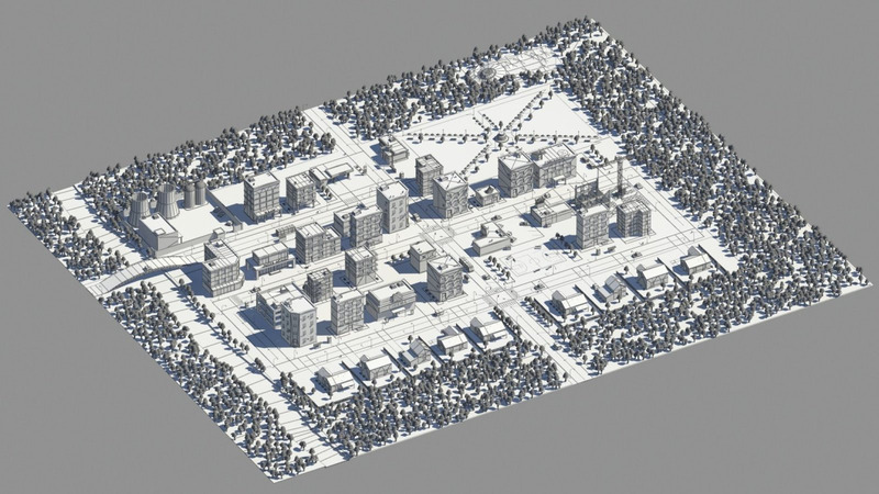 Low Poly City 3D Model - Features Image 2