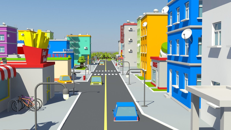 Low Poly City 3D Model - Features Image 5