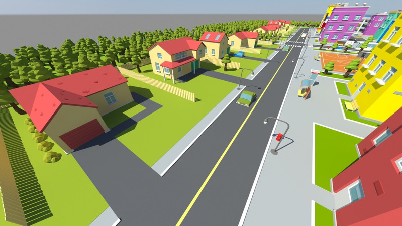 Low Poly City 3D Model - Features Image 11