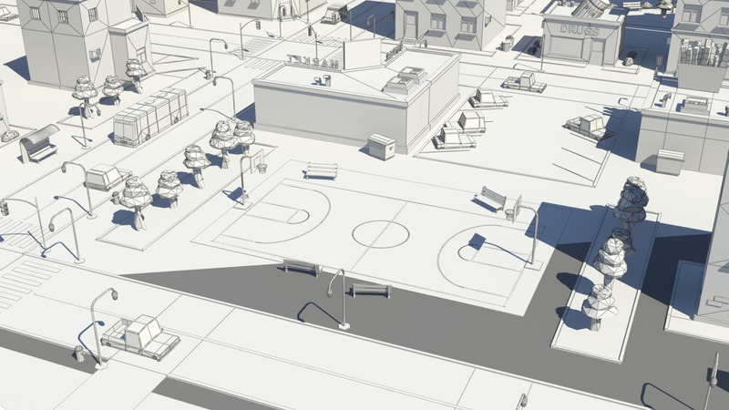 Low Poly City 3D Model - Features Image 16