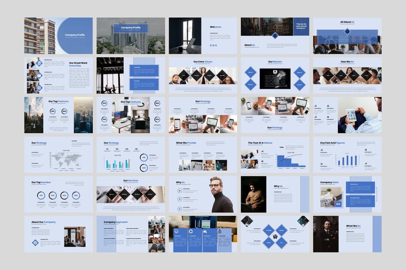 Company Profile 1 - Modern Business PowerPoint template