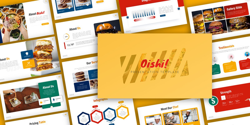 Oishi! Modello PowerPoint di presentazione del cibo Food - Caratteristiche Immagine 1