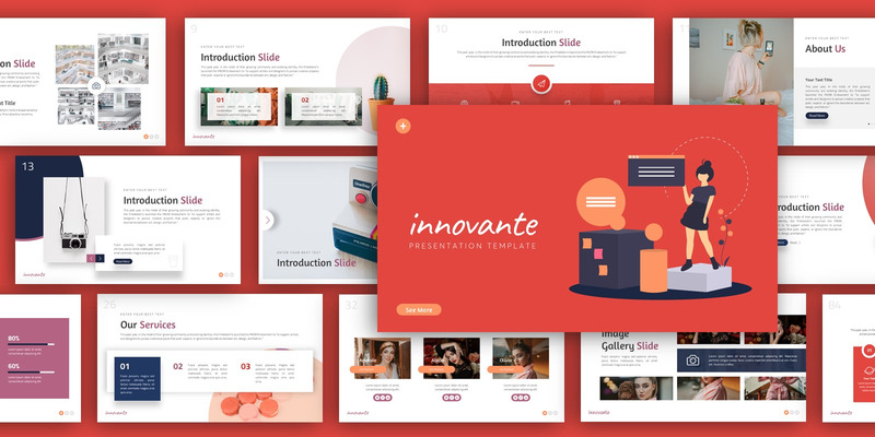 Innovante kreativ presentation PowerPoint-mall - Features Image 2