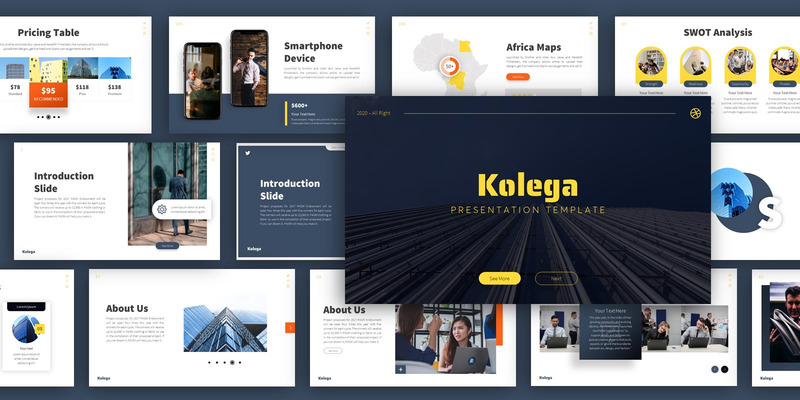 Modello PowerPoint di presentazione aziendale Kolega - Caratteristiche Immagine 2