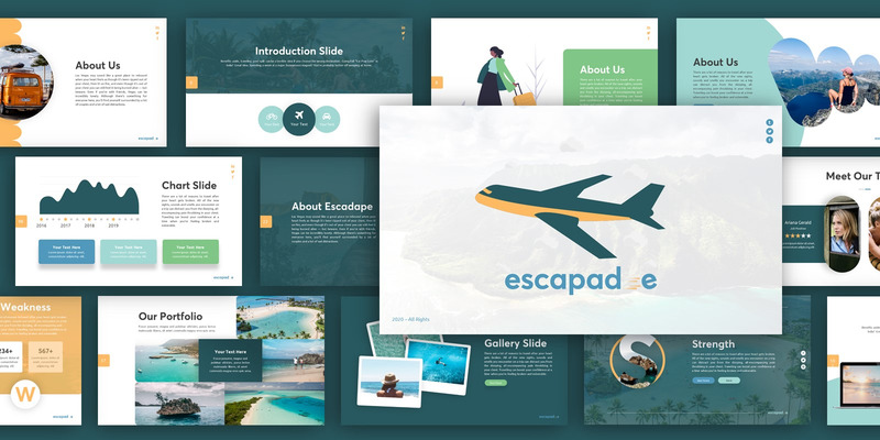 Escapade Travelling Presentation PowerPoint template - Features Image 2