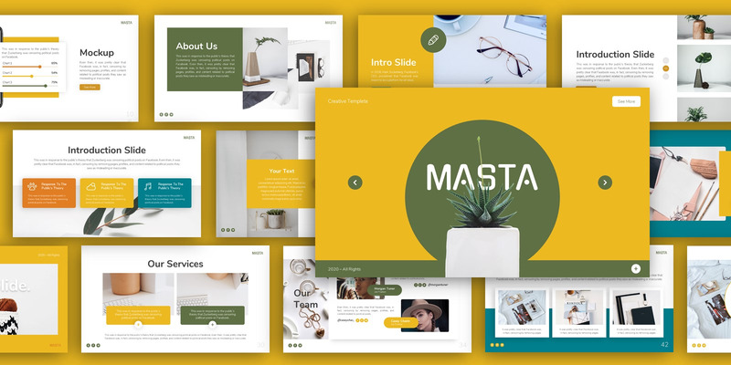 Modello PowerPoint di presentazione creativa Masta - Caratteristiche Immagine 2