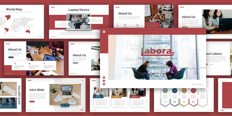 Labora业务演示PowerPoint模板 - Features Image 2