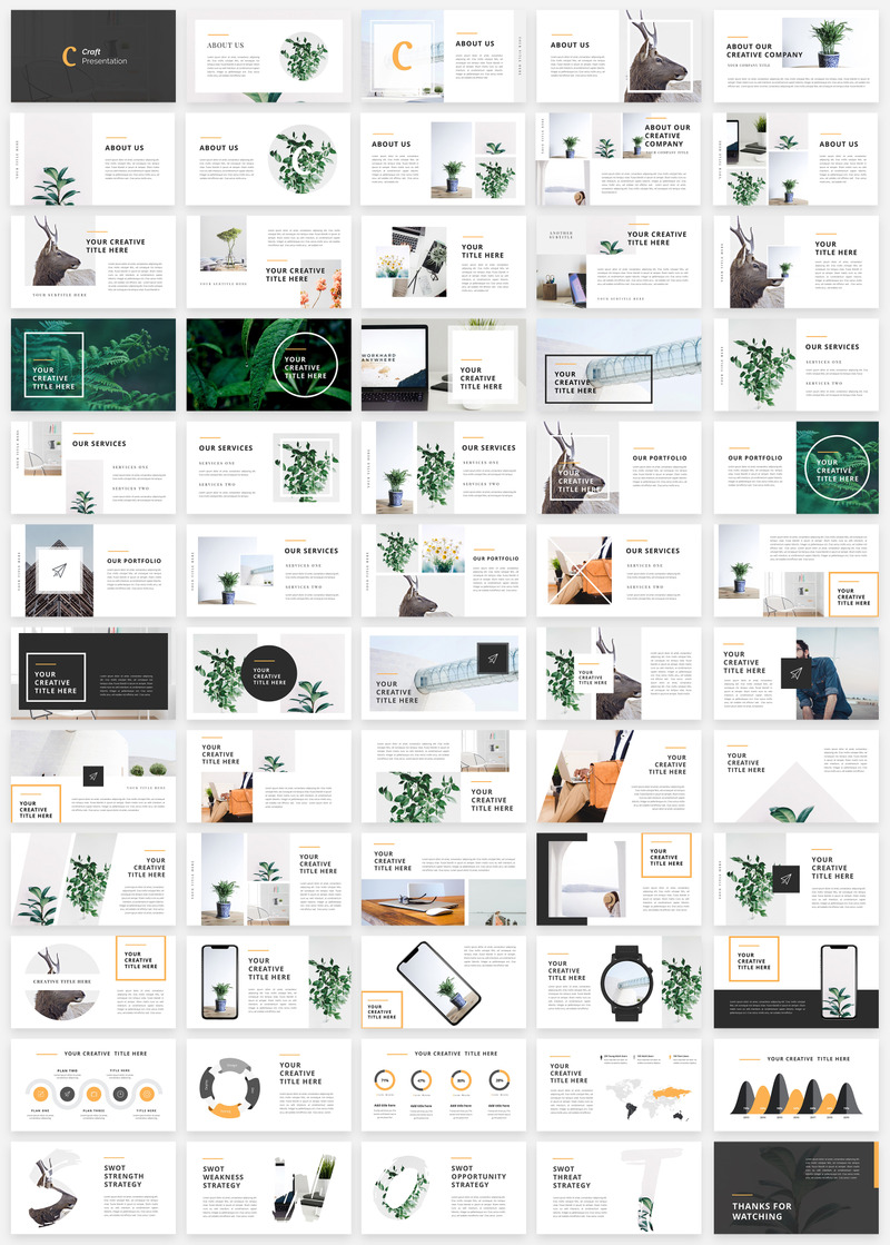Craft Portfolio Keynote template 76170 TemplateMonster