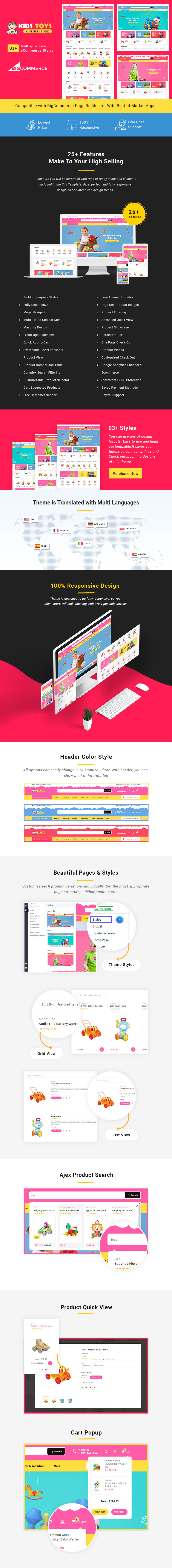 Kids Toy Stencil Multi-Purpose Responsive BigCommerce Theme - Features Image 1