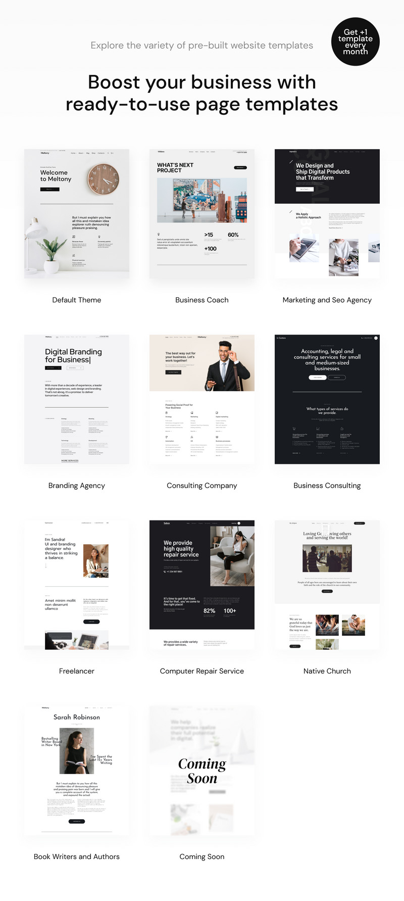 WordPress Theme namens Meltony - Minimalist for Any Businesses #71806 - Bildeigenschaften 2