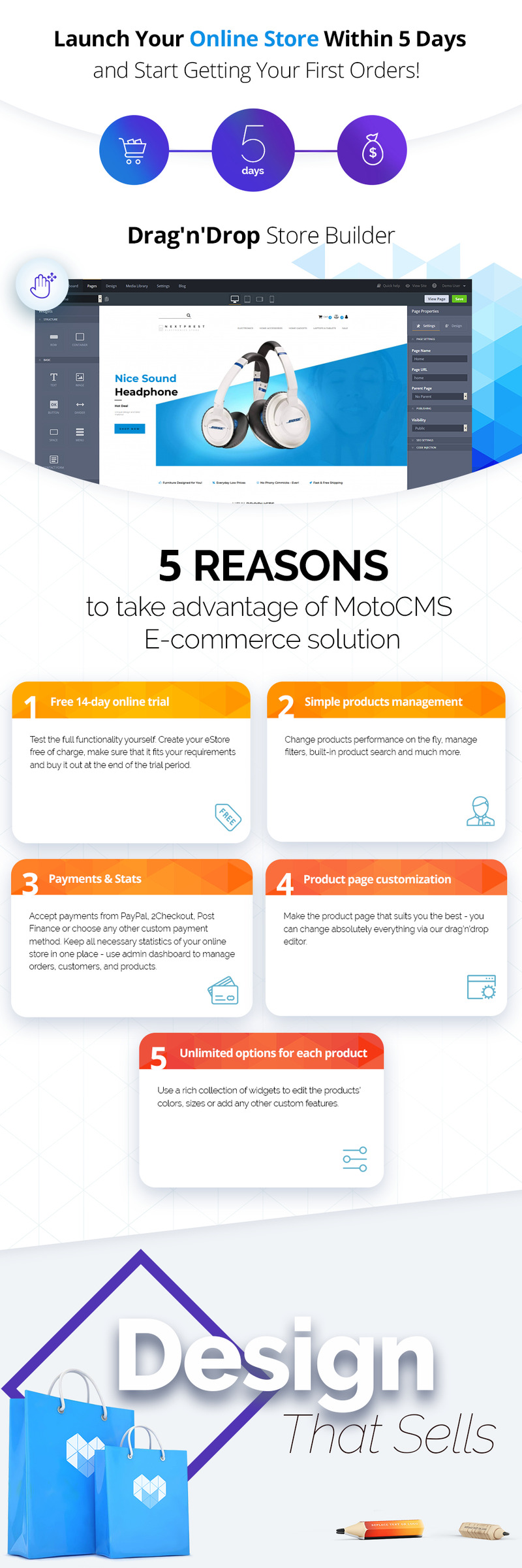 Nextprest - Electronics Store MotoCMS Ecommerce Template - Features Image 1