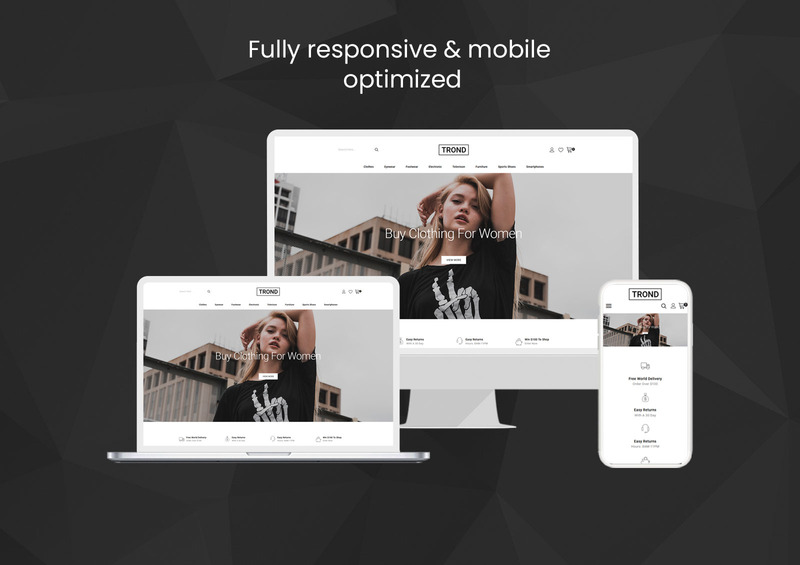 Trond - Тема PrestaShop для магазина модных дизайнеров №146797 - Изображения фич 1